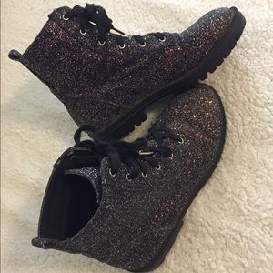 sparkly combat boots